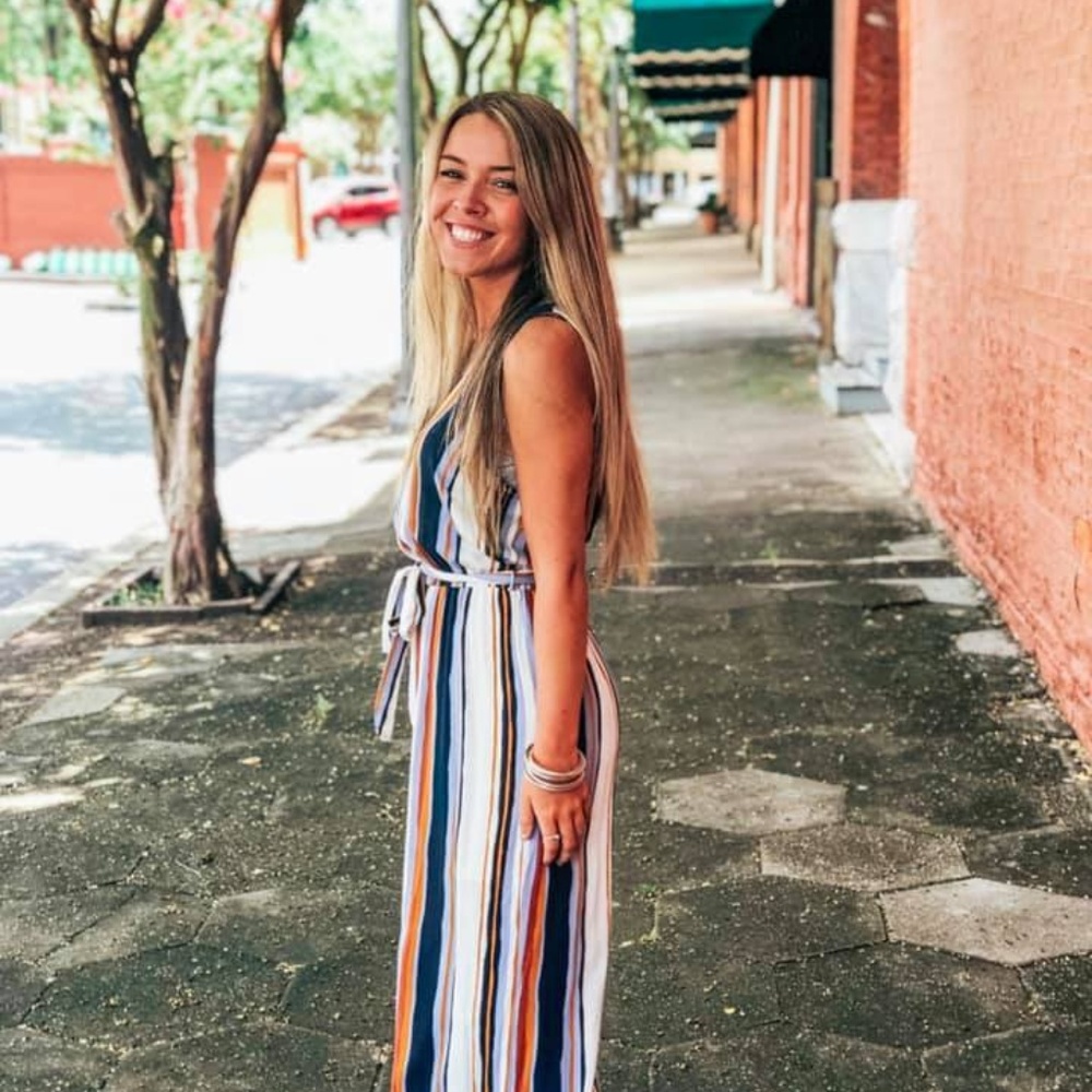 Belted V-Neck Jumpsuit